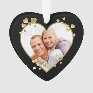 Golden Anniversary Heart Photo Ornament