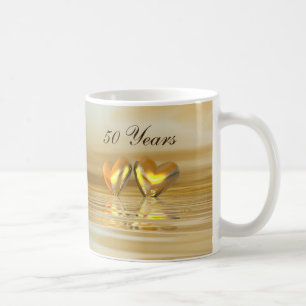 Golden Anniversary Hearts Coffee Mug