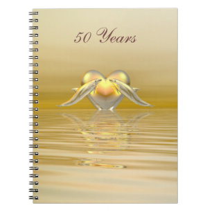 Golden Anniversary Hearts Notebook