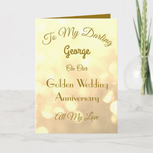 Golden Anniversary Husband Greeting Card. Card