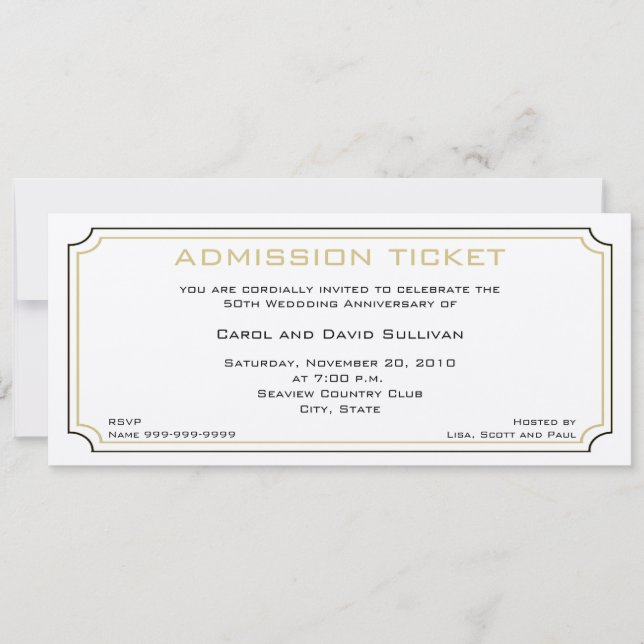 Golden Anniversary Invitations (Front)