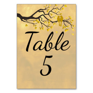 Golden Anniversary Lovebirds Table Card