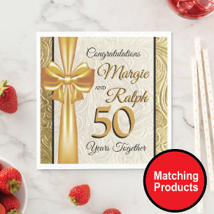 Golden Anniversary  Napkin
