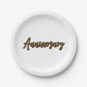 Golden Anniversary Paper Plates