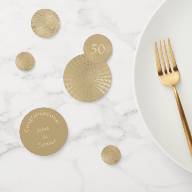 Golden Anniversary Pattern Confetti (Group)