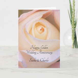 Golden Anniversary Rose Card