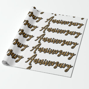 Golden Anniversary Wrapping Paper