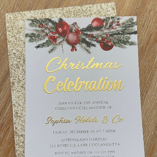 Golden Annual Christmas Party Celebration Gold