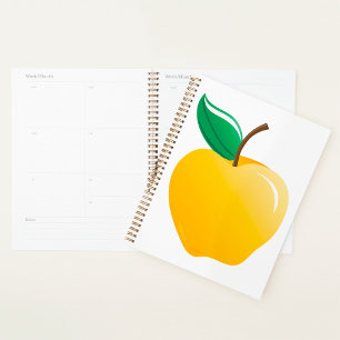Golden Apple Bright Yellow Fruit Planner