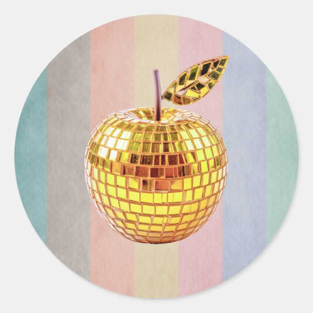 Golden Apple Classic Round Sticker (Front)
