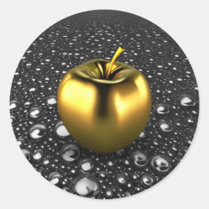 Golden Apple Classic Round Sticker