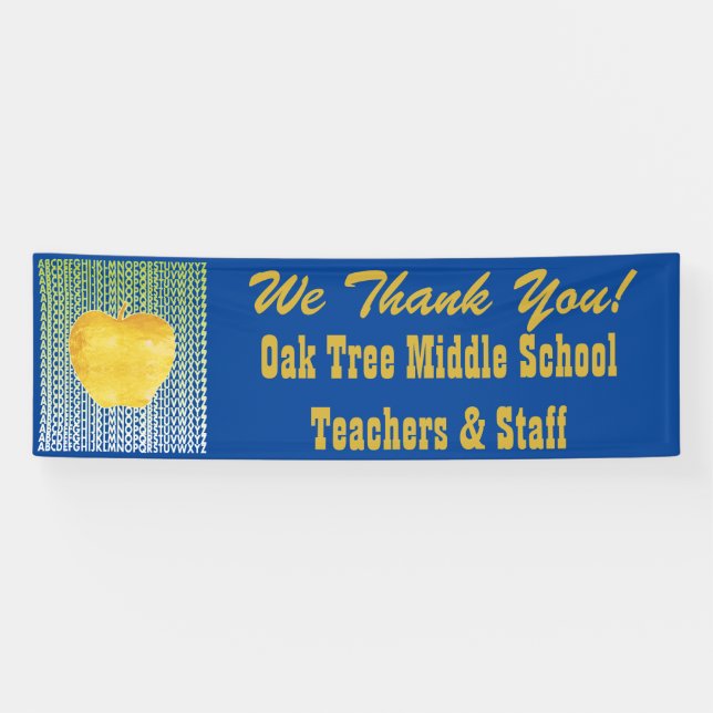 Golden Apple School Teacher Banner (Horizontal)