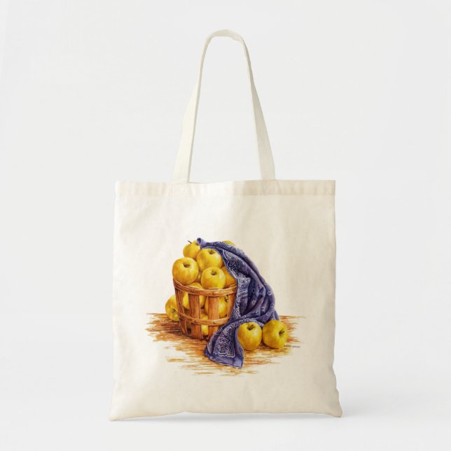 Golden Apples in Basket Tote Bag (Front)