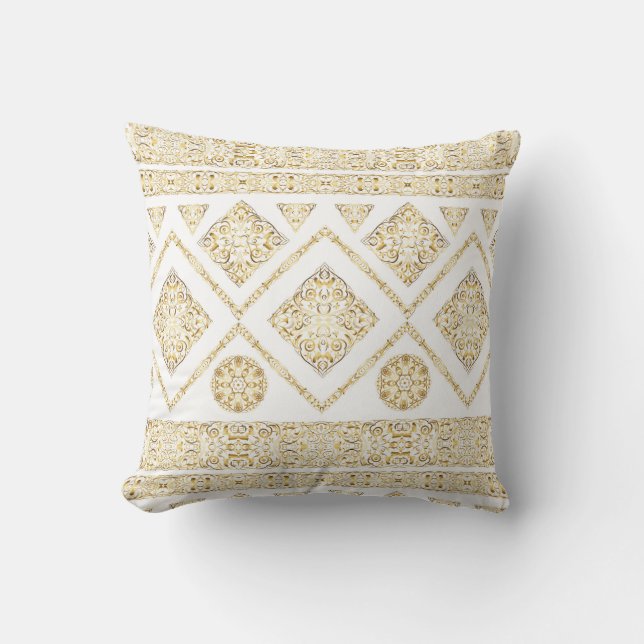 Golden arabic pattern cushion (Front)