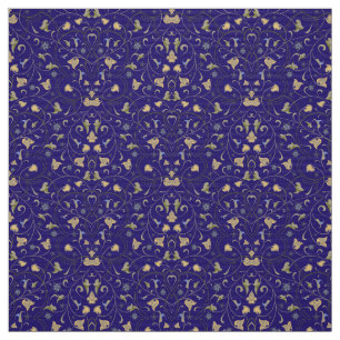 Golden arabic pattern fabric