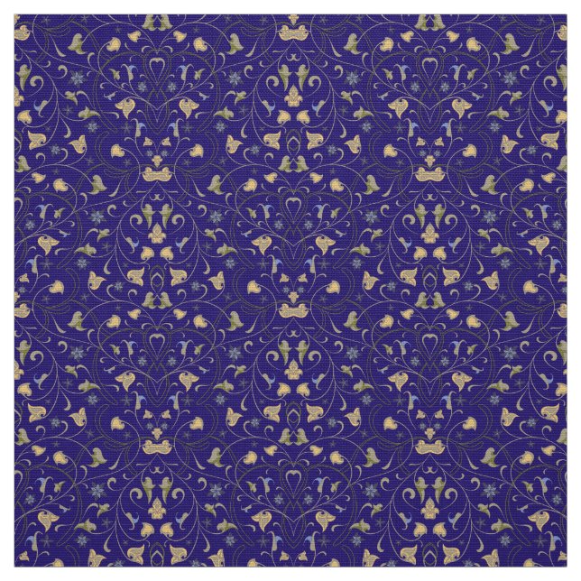 Golden arabic pattern fabric (Swatch)