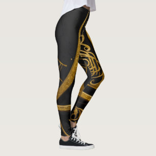 Golden Arcane Symbol Leggings
