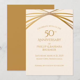 Golden Arch 50th Wedding Anniversary Save the Date
