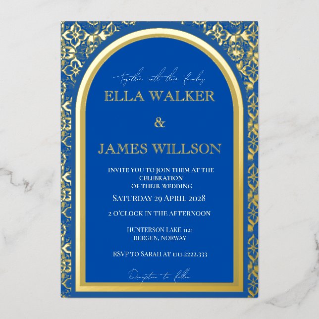Golden Arch Regal (light) Wedding Blue (Front)