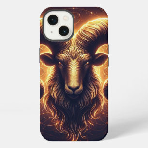 Golden Aries Zodiac Symbol iPhone 13 Case