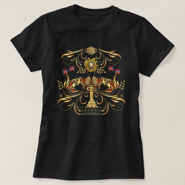 Golden Armenia T-Shirt (Design Front)