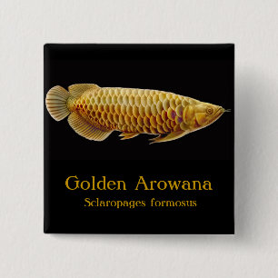 Golden Arowana Fish Pin