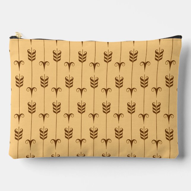 Golden Arrow Geometric Pattern Accessory Pouch (Front)