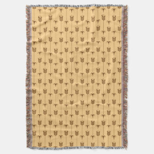 Golden Arrow Geometric Pattern Throw Blanket