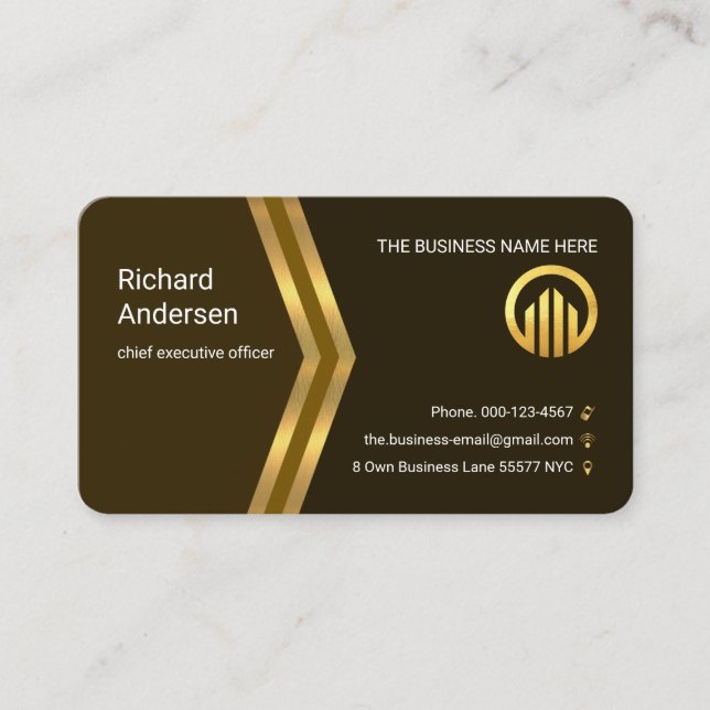 Golden Arrows Moving Forward Manager Business Card (Front)