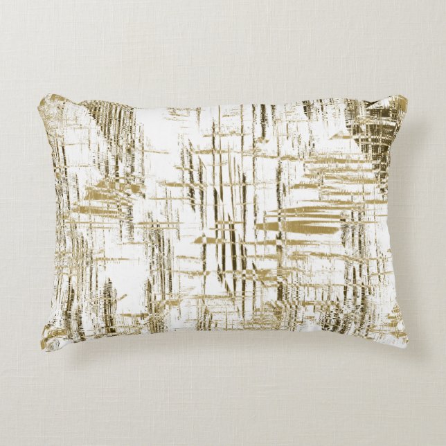 Golden Art Deco Decorative Cushion (Front)