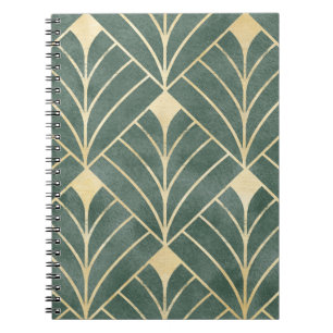 Golden Art Deco: Luxurious Seamless Style Notebook