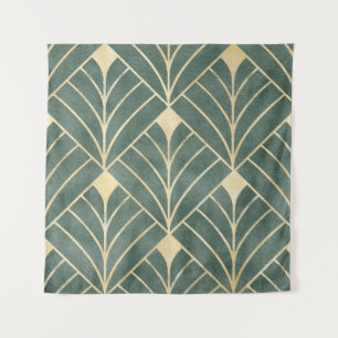 Golden Art Deco: Luxurious Seamless Style Tapestry