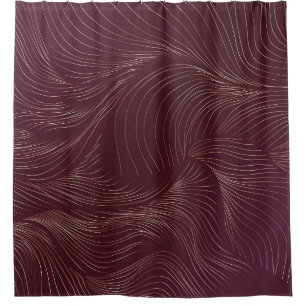Golden Art Deco: Luxury Vintage Wallpaper Shower Curtain