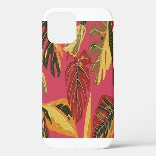 Golden Art Deco Nature Wallpaper iPhone 12 Case