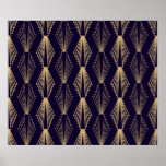 Golden art Deco Pattern. Seamless dark blue backgr Poster<br><div class="desc">Golden art Deco Pattern. Seamless dark blue background. Scales or shells ornament. Minimalist geometric design. Vintage lines. 1920-30s motifs. Luxury vintage illustration
art,  deco,  1920s,  background,  design,  geometric,  gold,  pattern,  line,  vintage,  1930s,  20s,  30s,  abstract,  classic,  crisscross,  dark,  decoration,  decorative,  diagonalvintage,  retro,  illustration, </div>