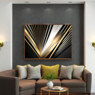 Golden Art Deco Radiance Canvas Print