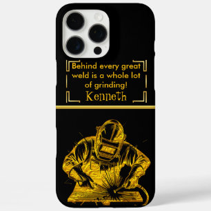 Golden Art of Welding iPhone 16 Pro Max Case