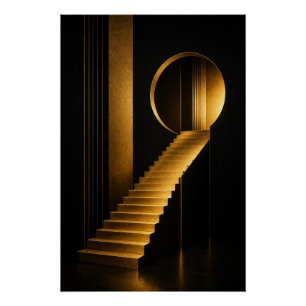 Golden Ascension Wall Art Poster