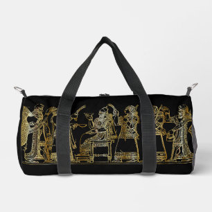 Golden Assyrian Banquet Antique Duffle Bag