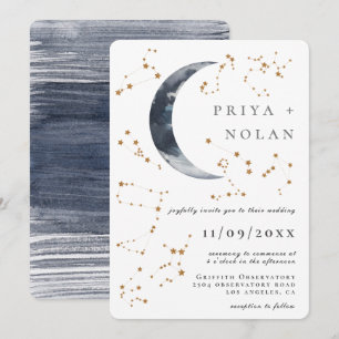 Golden Astrology Wedding Invitation