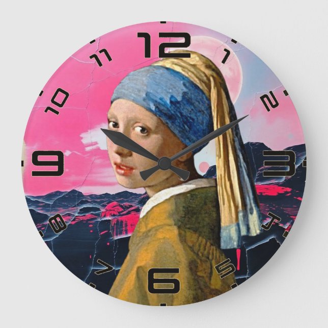 Golden Attitude Retro Art Clock (Front)