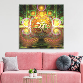 Golden Aum Dreams Canvas Print