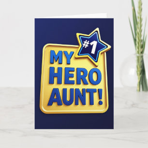 Golden Aunt Hero Award Card