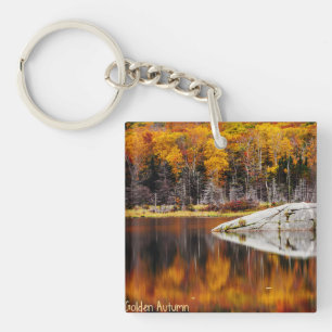 Golden Autumn Acrylic Keychain