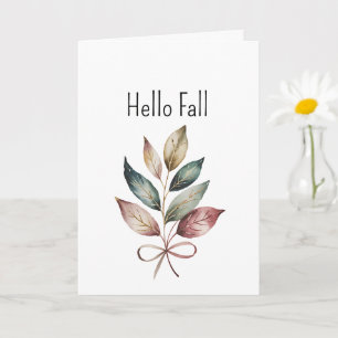 Golden Autumn Elegance Card
