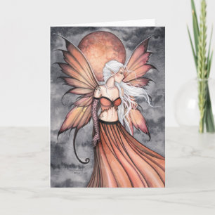Golden Autumn Fairy Greeting Card