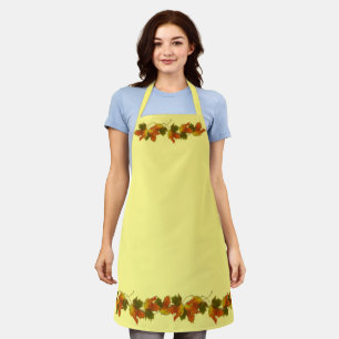 Golden Autumn Fall Leaves Apron