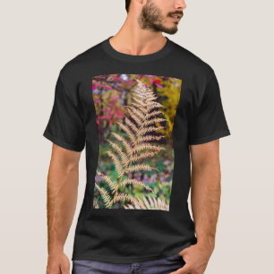 Golden Autumn Fern Leaf Specimen T-Shirt