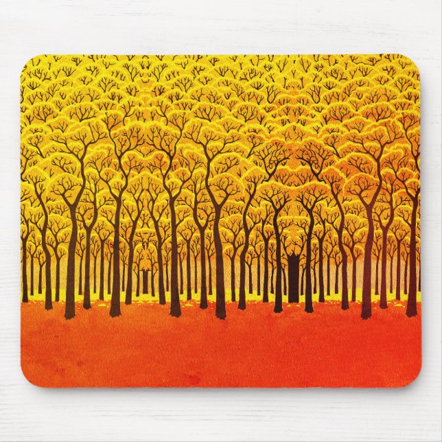 Golden Autumn Forest Mouse Mat (Front)