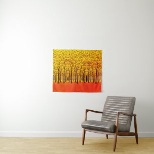 Golden Autumn Forest Tapestry